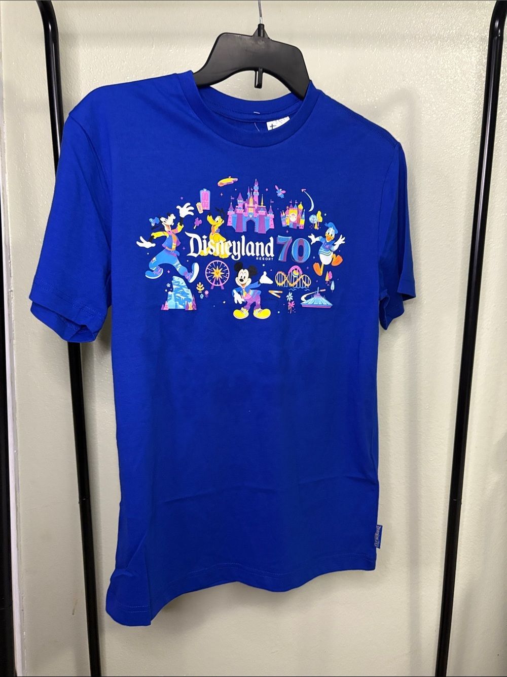 NWT Disney Disneyland 70th Anniversary Royal Blue Celebration Tee - Men L
